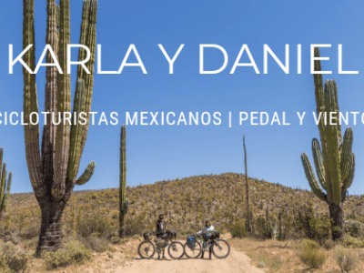 Cicloturistas mexicanos: Karla Robles y Daniel&nbsp;Zaid